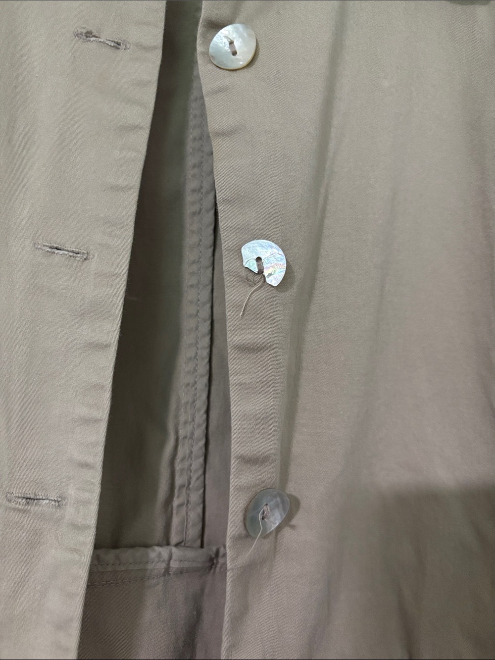 Chico's Women's Beige Button-Front Utility Jacket - Picture 3 of 4